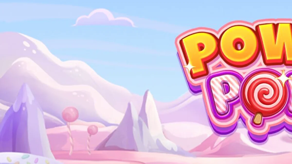 Tampilan visual slot Power Pops dengan tema permen yang ceria